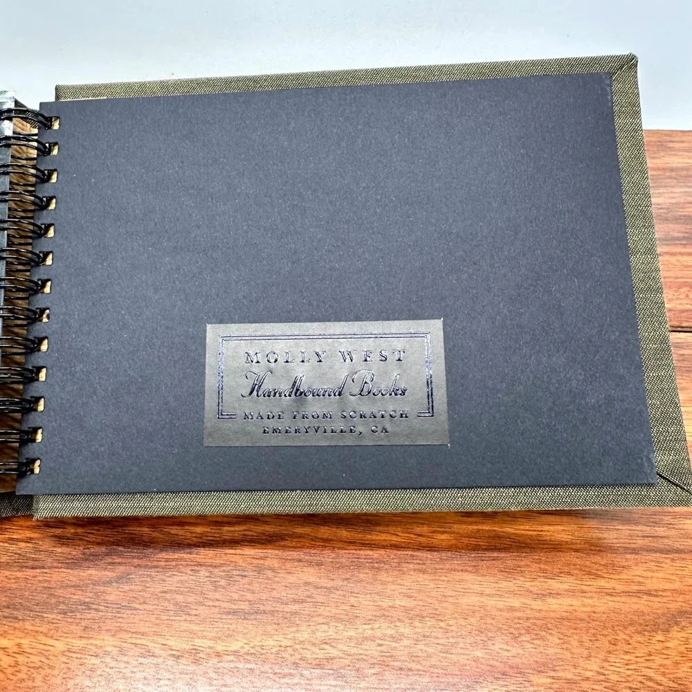 Molly West Photo Album 4x6 Handbound Wedding SHower Gift Scrapbook Geometric